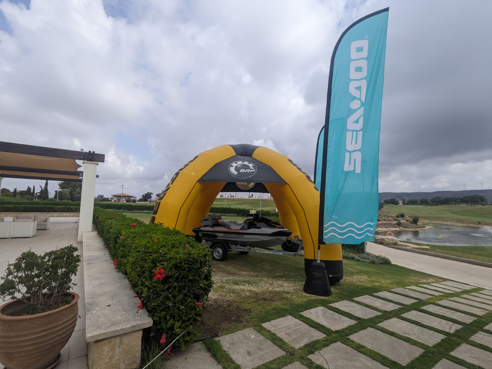 Force 8 and BRP Sea Doo at golf tournament Paphos